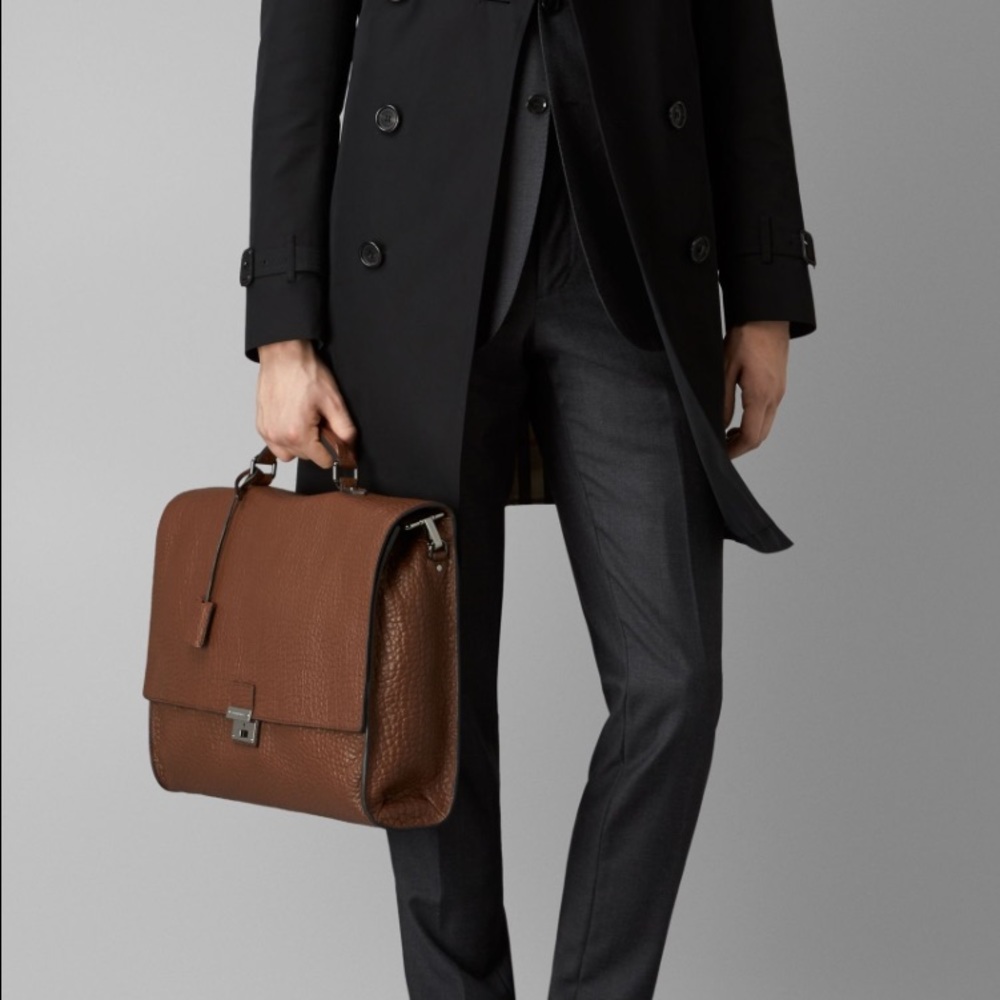 Burberry leather executive briefcase - Picture 2 of 4